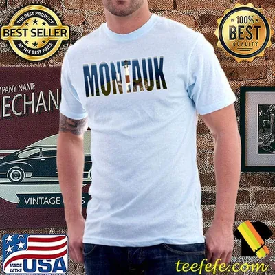 Montauk Long Island New York Lighthouse Gift Souvenir Ocean T-Shirt