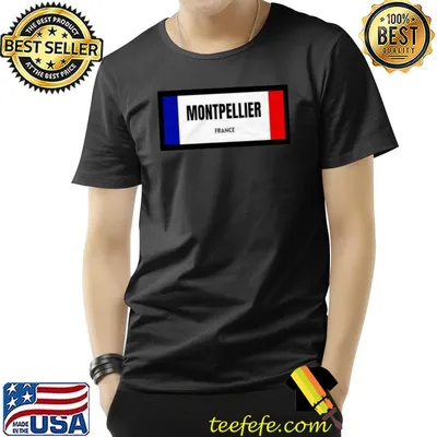 Montpellier city in French flag shirt