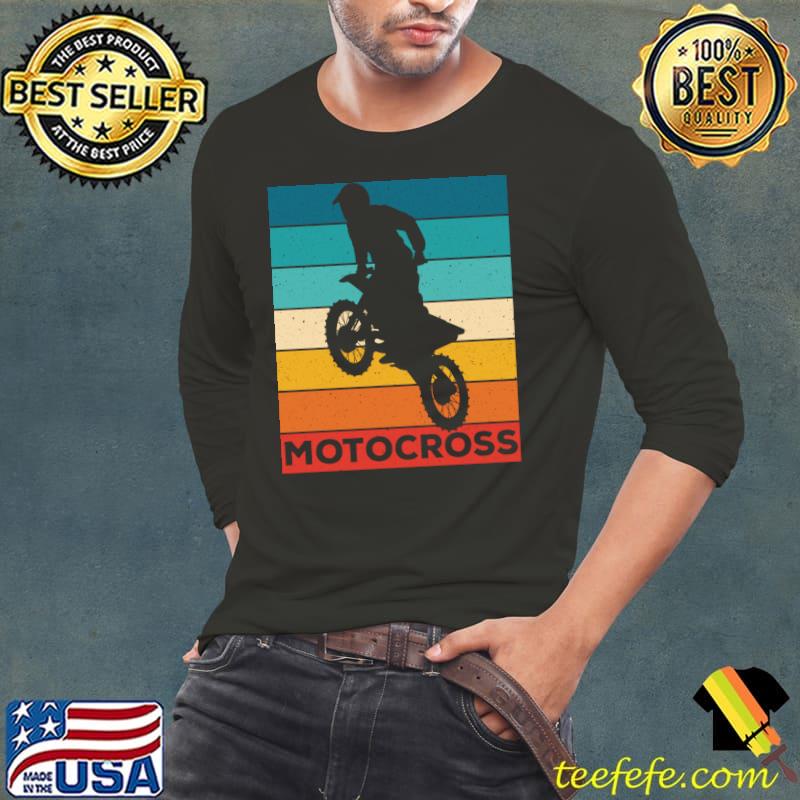 Motocross biker enduro supermoto vintage T-s Long Sleeve Tee Motocross biker enduro supermoto vintage T-s Long Sleeve Tee