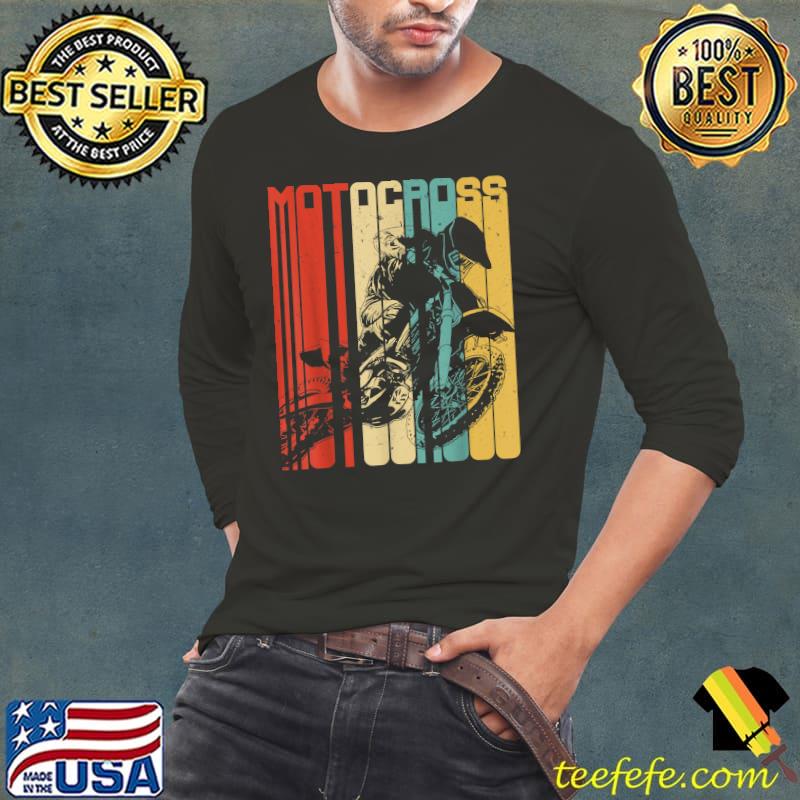 Motocross Dirt Bike Rider Retro Vintage Motorcycle Gifts Men T-Shirt Long Sleeve Tee Motocross Dirt Bike Rider Retro Vintage Motorcycle Gifts Men T-Shirt Long Sleeve Tee