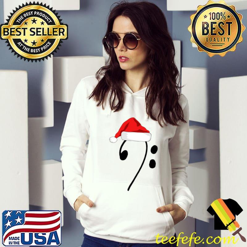 music Bass clef santa claus Christmas women note kids T-Shirt