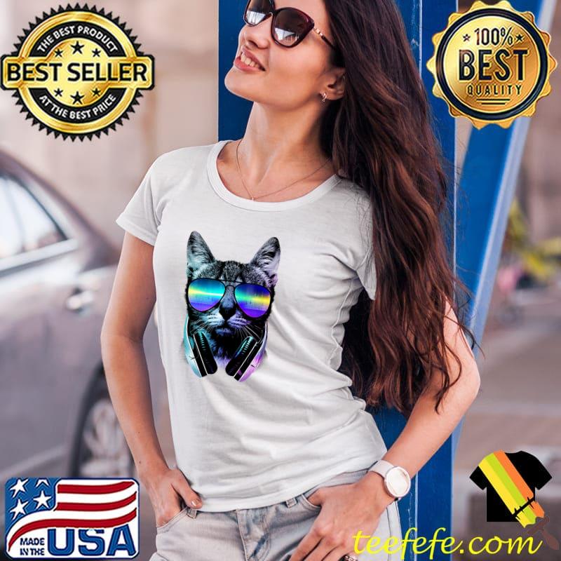 Music Lover Cat Classic T-Shirt Ladies Tee Music Lover Cat Classic T-Shirt Ladies Tee