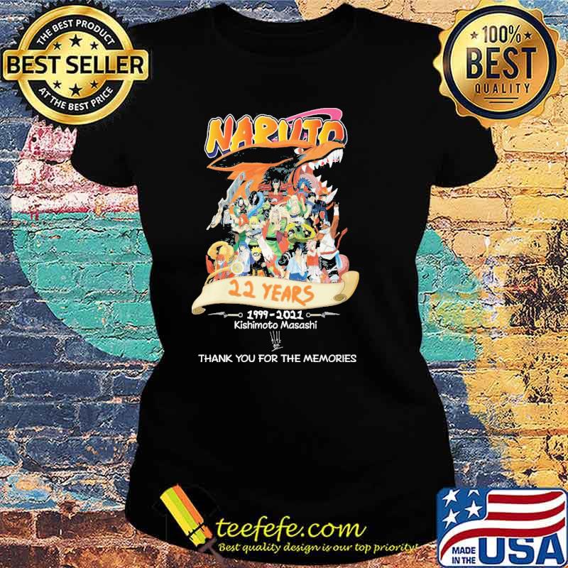 Naruto 22 Years 1999 2021 Kishimoto Masashi Anime Shirt Ladies tee Naruto 22 Years 1999 2021 Kishimoto Masashi Anime Shirt Ladies tee
