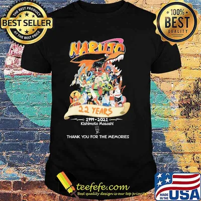 Naruto 22 Years 1999 2021 Kishimoto Masashi Anime Shirt