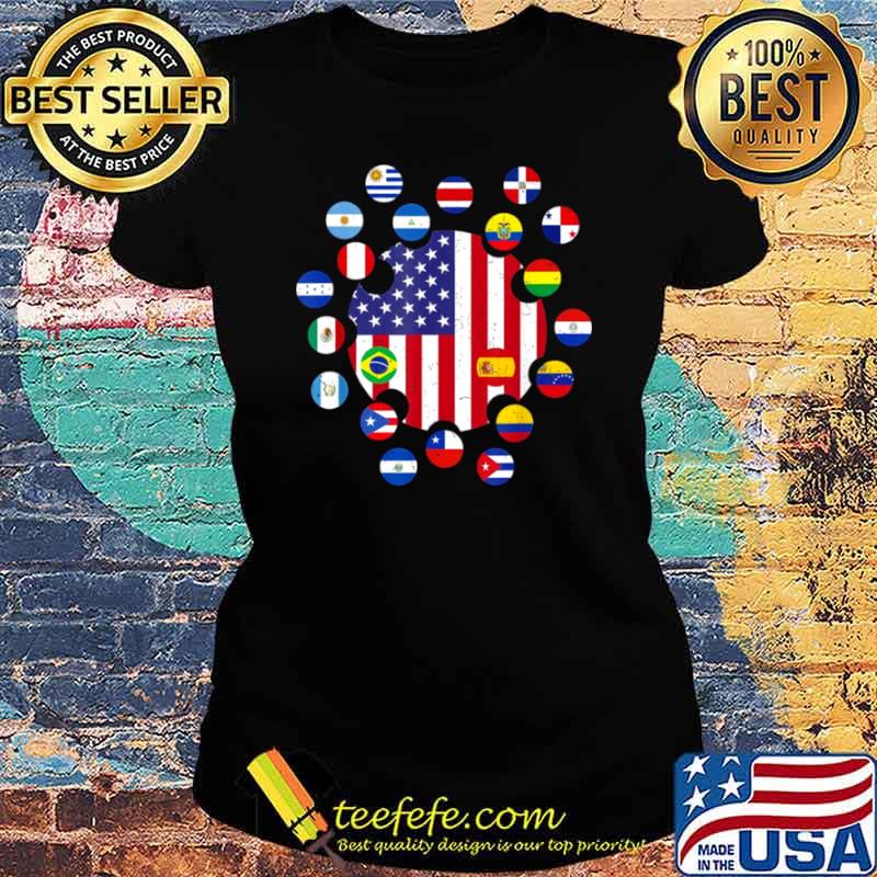 National Hispanic Heritage Month Shirt American Latino Flags Shirt Ladies tee National Hispanic Heritage Month Shirt American Latino Flags Shirt Ladies tee