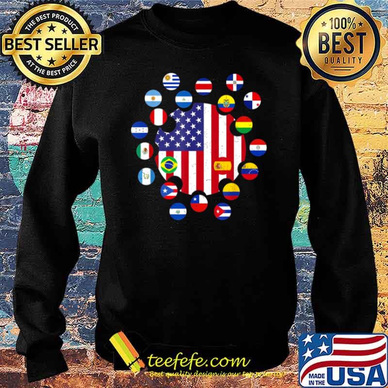 National Hispanic Heritage Month Shirt American Latino Flags Shirt Sweater National Hispanic Heritage Month Shirt American Latino Flags Shirt Sweater
