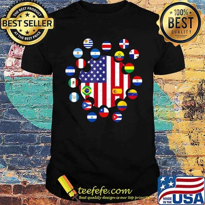National Hispanic Heritage Month Shirt American Latino Flags Shirt