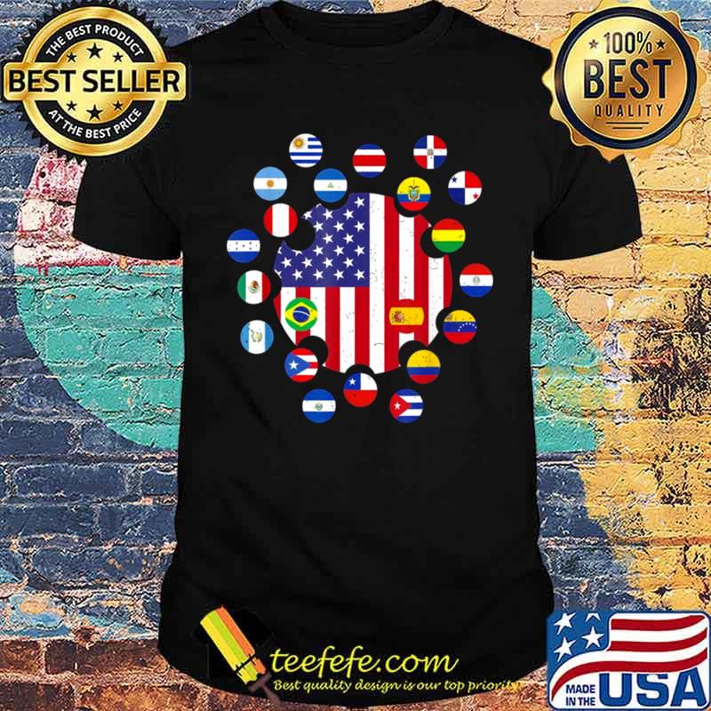 National Hispanic Heritage Month Shirt American Latino Flags Shirt National Hispanic Heritage Month Shirt American Latino Flags Shirt