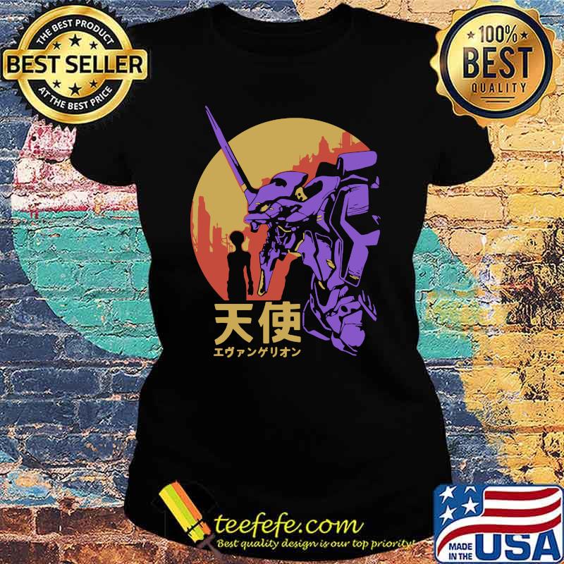 Neon Genesis Evangelion Retro Vintage Essential T-Shirt Ladies tee Neon Genesis Evangelion Retro Vintage Essential T-Shirt Ladies tee