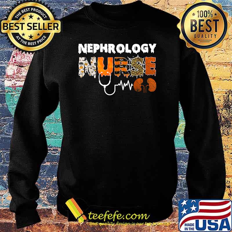 Nephrology Nurse Halloween Dialysis Nursing RN Heartbeat Fun T-Shirt Sweater Nephrology Nurse Halloween Dialysis Nursing RN Heartbeat Fun T-Shirt Sweater