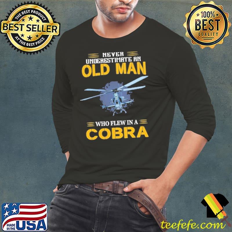 Never underestimate an old man who flew in a cobra shirt