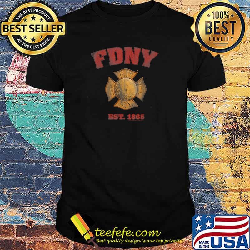 New York City FDNY Vintage Badge T-Shirt