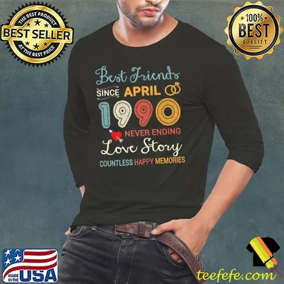 Nice 1990 April Couples Wedding Anniversary Premium T-Shirt