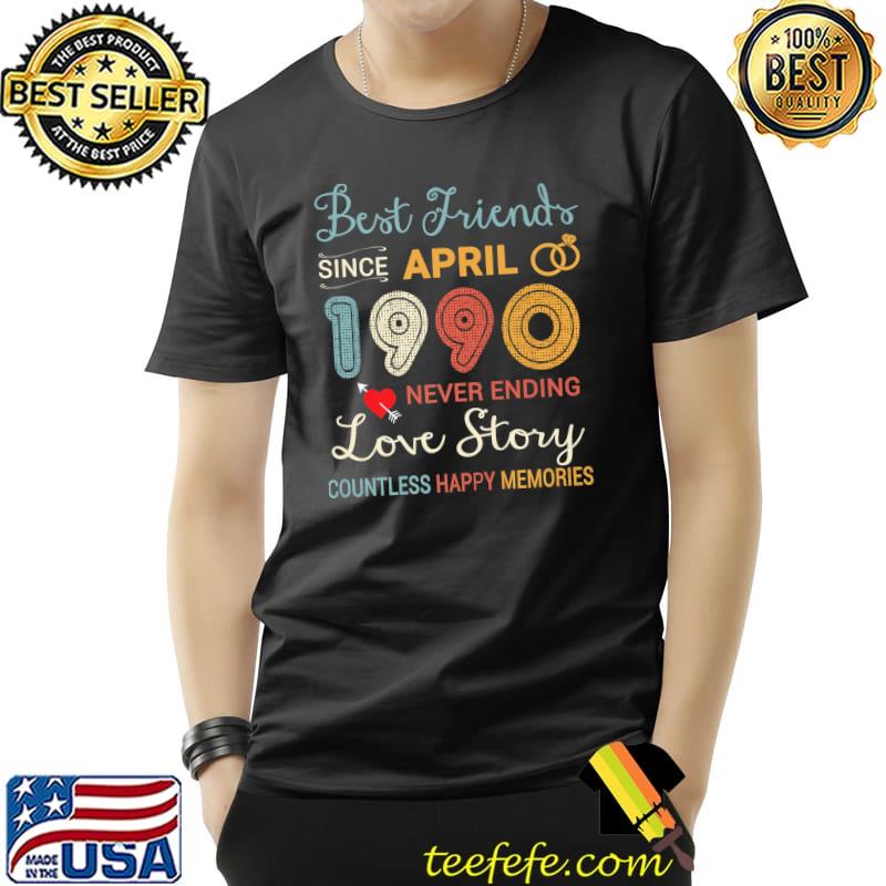 Nice 1990 April Couples Wedding Anniversary Premium T-Shirt Unisex Nice 1990 April Couples Wedding Anniversary Premium T-Shirt Unisex