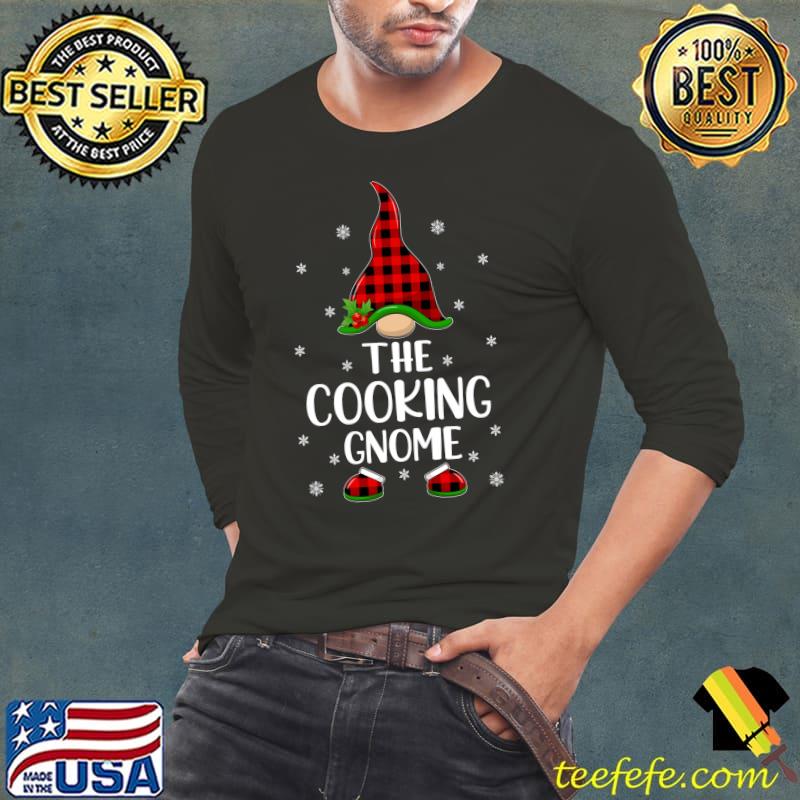 Nice red Buffalo Plaid Matching The Cooking Gnome Christmas T-s Long Sleeve Tee Nice red Buffalo Plaid Matching The Cooking Gnome Christmas T-s Long Sleeve Tee