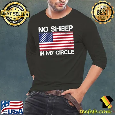 No Sheep In My Circle American Flag Vintage T-Shirt
