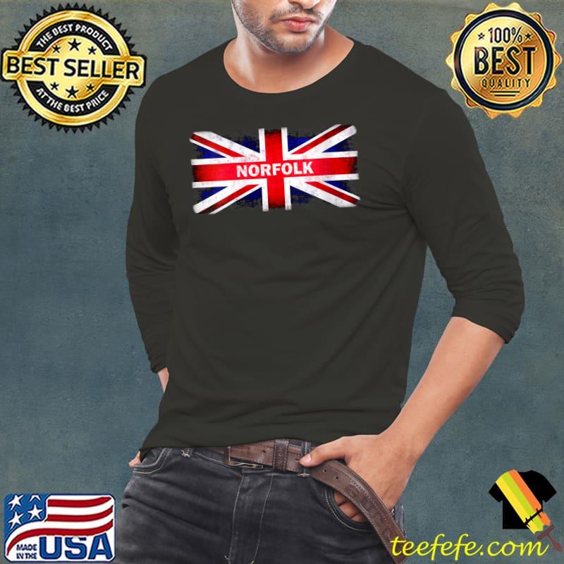 Norfolk County England UK British Flag T-Shirt Long Sleeve Tee Norfolk County England UK British Flag T-Shirt Long Sleeve Tee