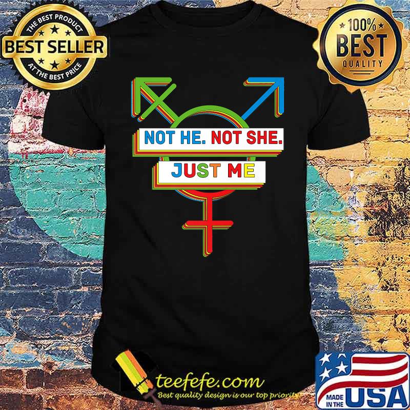 Not he not she just me Genderqueer Pride LGBTQ gift Premium T-Shirt