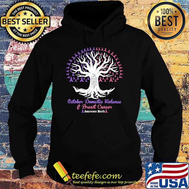 October Domestic Violence & Breast Cancer Awareness Month T-Shirt Hoodie October Domestic Violence & Breast Cancer Awareness Month T-Shirt Hoodie