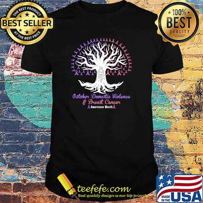 October Domestic Violence & Breast Cancer Awareness Month T-Shirt