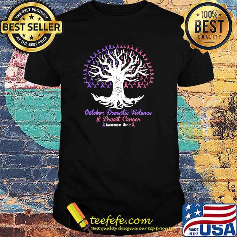 October Domestic Violence & Breast Cancer Awareness Month T-Shirt