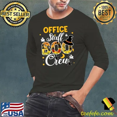 Office Staff Boo Crew Funny Halloween Matching Costume T-Shirt