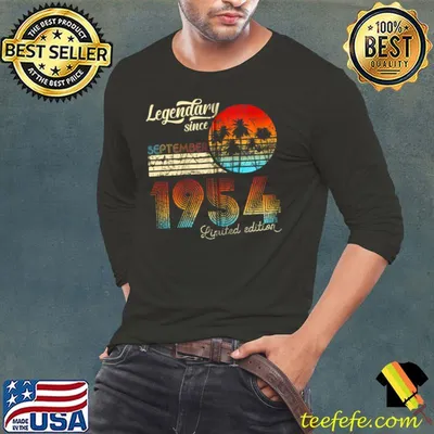 Official 70. Birthday Legendary Since September 1953 T-shirt