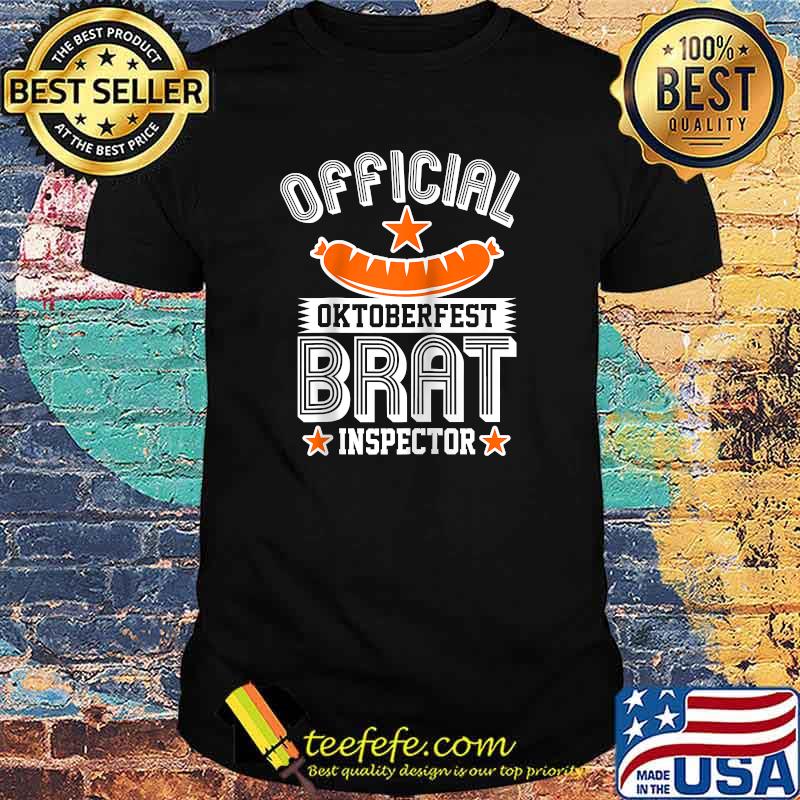 Official Oktoberfest Bratwurst Inspector German Beer Drinkin Raglan Baseball T-shirt