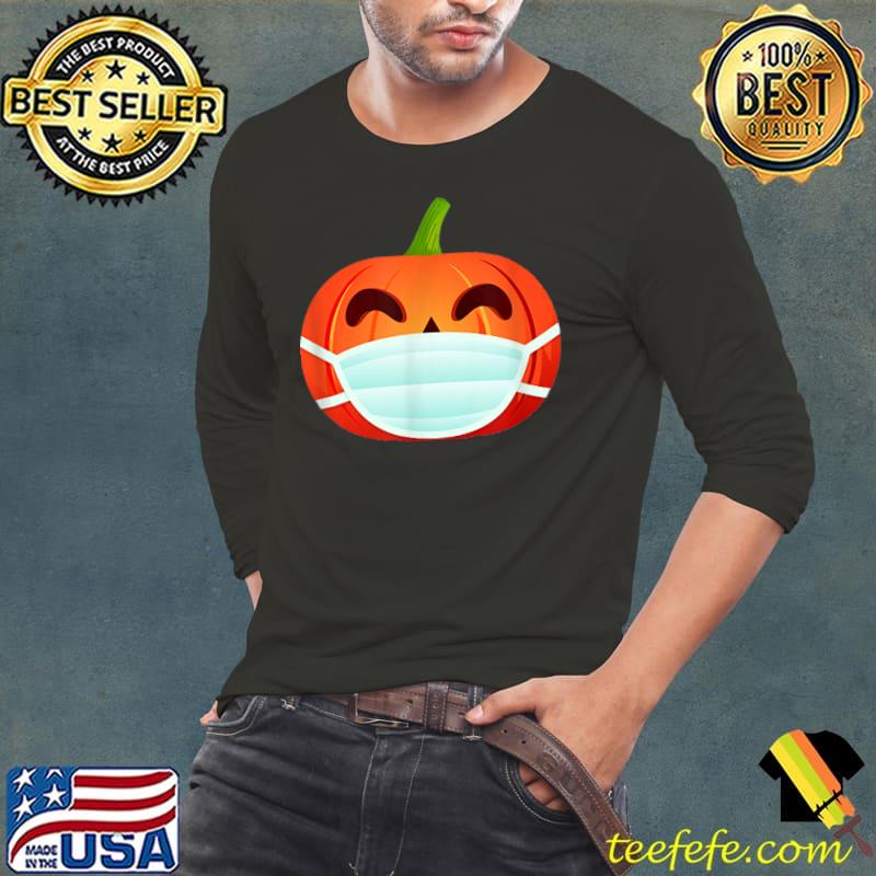 Official pumpkin wearing mask Halloween T-Shirt Long Sleeve Tee Official pumpkin wearing mask Halloween T-Shirt Long Sleeve Tee
