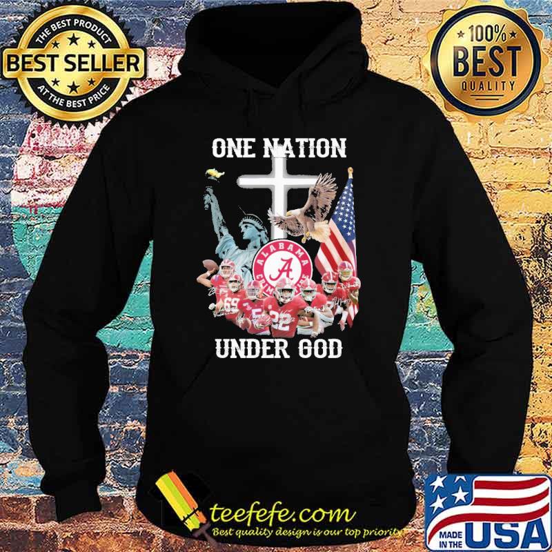 One Nation Under God Alabama Crimson Tide America Flag Shirt Hoodie One Nation Under God Alabama Crimson Tide America Flag Shirt Hoodie