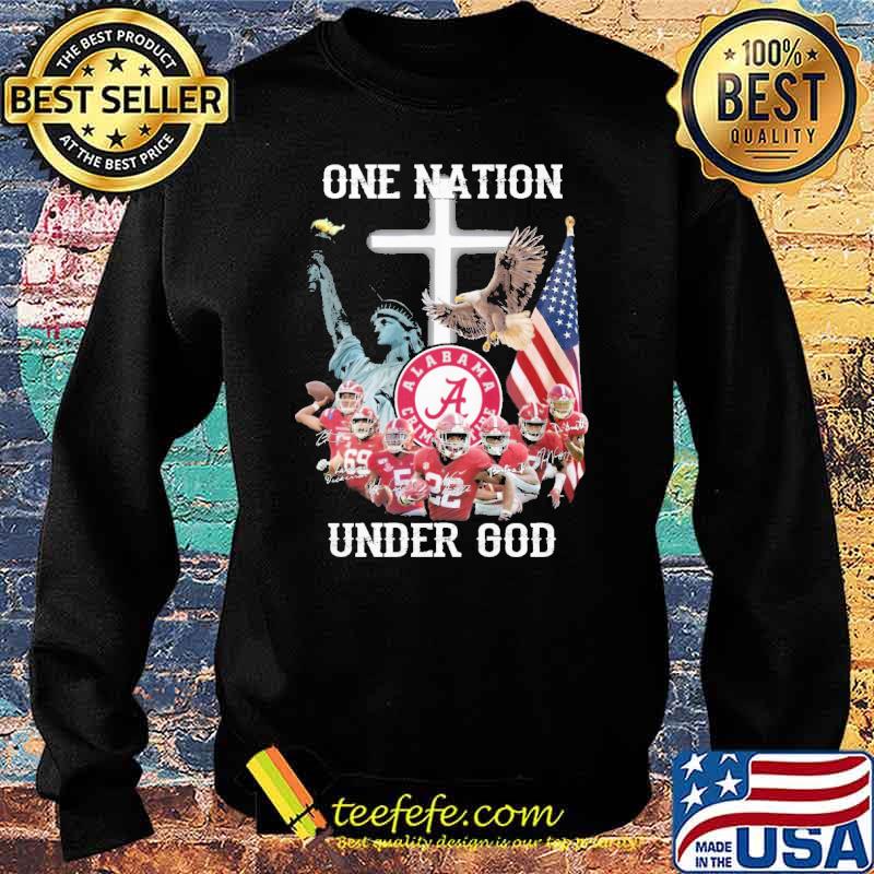 One Nation Under God Alabama Crimson Tide America Flag Shirt Sweater One Nation Under God Alabama Crimson Tide America Flag Shirt Sweater