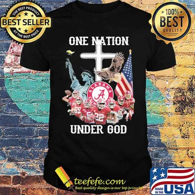 One Nation Under God Alabama Crimson Tide America Flag Shirt