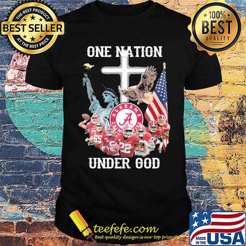 One Nation Under God Alabama Crimson Tide America Flag Shirt
