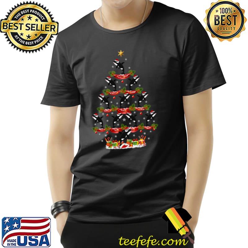 Orca Sea Animal Xmas Tree Lighting Santa Orca Christmas Tree Sweat Unisex Orca Sea Animal Xmas Tree Lighting Santa Orca Christmas Tree Sweat Unisex