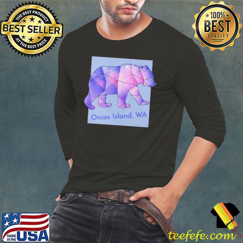 Orcas Island Galaxy Bear Abstract Geometrical Animal Stars Shirt