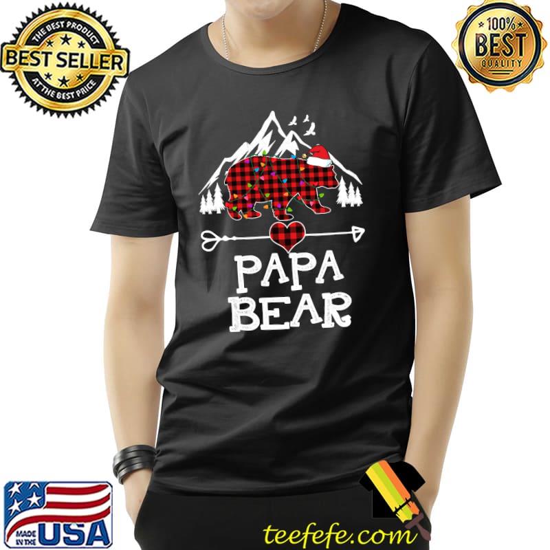 Papa Bear Red Plaid Bear T-Shirt Unisex Papa Bear Red Plaid Bear T-Shirt Unisex