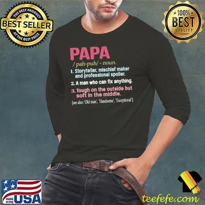 Papa definition storyteller mischief maker and professinonal spoiler a man who can fix anything shirt