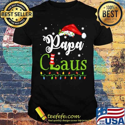 Papa Santa Claus Elf Christmas Matching T-Shirt