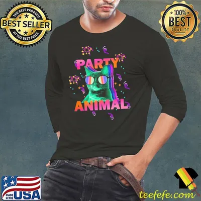 Party Animal Cat Firework Shirt