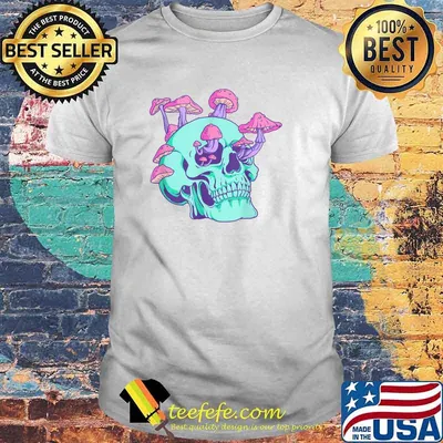 Pastel Goth Skull And Mudrooms T-Shirt