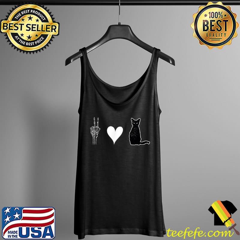 Peace Love Black Cat Halloween T Shirt Tank Top Peace Love Black Cat Halloween T Shirt Tank Top