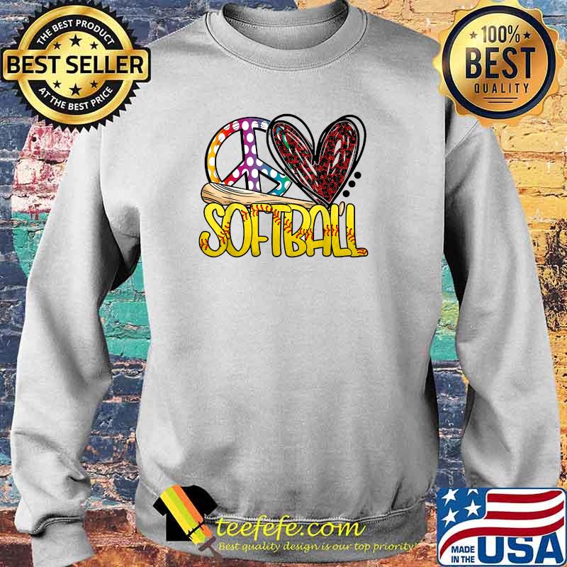 Peace Love Softball Sport Sporty Activities T-Shirt Sweater Peace Love Softball Sport Sporty Activities T-Shirt Sweater
