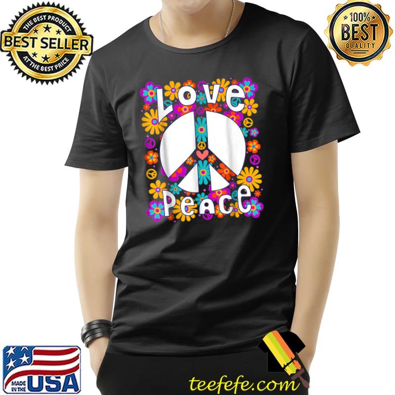 Peace Sign Love Design 60s 70s Tie Dye Hippie Costume T-Shirt Unisex Peace Sign Love Design 60s 70s Tie Dye Hippie Costume T-Shirt Unisex