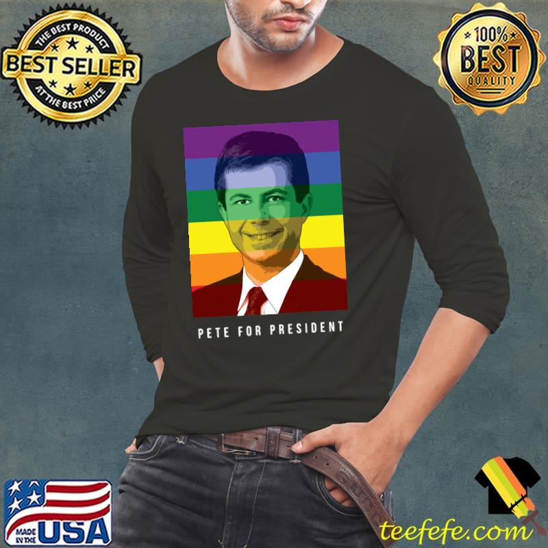 Pete Buttigieg For President LGBT Shirt Long Sleeve Tee Pete Buttigieg For President LGBT Shirt Long Sleeve Tee