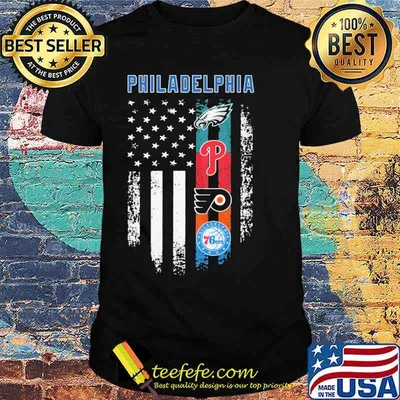 Philadelphia Pennsylvania Vintage American Flag Shirt