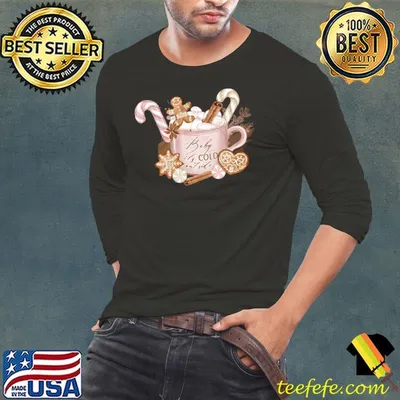Pink Aesthetic Christmas Hot Cocoa with Candy Marshmallows T-Shirt