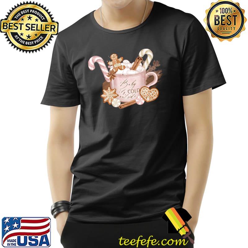 Pink Aesthetic Christmas Hot Cocoa with Candy Marshmallows T-Shirt Unisex Pink Aesthetic Christmas Hot Cocoa with Candy Marshmallows T-Shirt Unisex