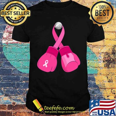 Pink Boxing Gloves Breast Cancer Awareness Cute Fight Symbol T-shirt