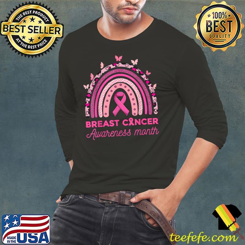 Pink Leopard Rainbow Butterfly Ribbon Breast Cancer Awareness Month T-Shirt Pink Leopard Rainbow Butterfly Ribbon Breast Cancer Awareness Month T-Shirt