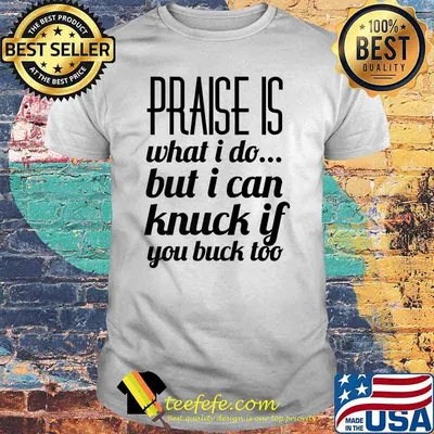 Praise Is What I Do But I Can Knuck If You Buck Too Funny Premium T-Shirt